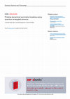 Research paper thumbnail of Probing dynamical symmetry breaking using quantum-entangled photons