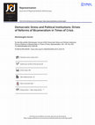 Research paper thumbnail of Democratic Stress and Political Institutions: Drives of Reforms of Bicameralism in Times of Crisis