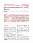 Research paper thumbnail of Effect of hexane extract of spinach in the removal of arsenic from rat