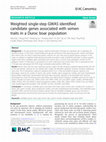Research paper thumbnail of Weighted single-step GWAS identified candidate genes associated with semen traits in a Duroc boar population