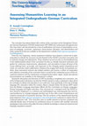 Research paper thumbnail of Assessing Humanities Learning in an Integrated Undergraduate German Curriculum