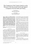 Research paper thumbnail of The Comparison of the Content Analysis on the Missions of the Successful Textile and Apparel Companies from the Globe and Turkey