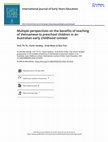 Research paper thumbnail of Multiple perspectives on the benefits of teaching of Vietnamese to preschool children in an Australian early childhood context