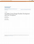 Research paper thumbnail of An online course design checklist: development and users’ perceptions