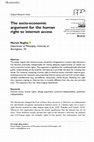 Research paper thumbnail of The socio-economic argument for the human right to internet access