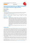 Research paper thumbnail of Autonomous learning and the use of digital technologies in online English classrooms in higher education