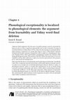 Research paper thumbnail of Phonological exceptionality is localized to phonological elements: the argument from learnability and Yidiny word-final deletion