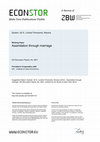 Research paper thumbnail of A Service of zbw Leibniz-Informationszentrum Wirtschaft Leibniz Information Centre for Economics Assimilation through Marriage Assimilation through Marriage