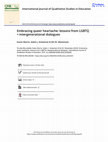 Research paper thumbnail of Embracing Queer Heartache: Lessons from the LGBTQ + Intergenerational Dialogues