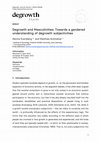 Research paper thumbnail of Degrowth and Masculinities: Towards a gendered understanding of degrowth subjectivities