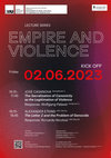 Research paper thumbnail of Lecture Series "Empire and Violence" Kickoff: 2 June 2023, LMU Munich and online