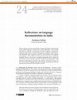 Research paper thumbnail of Reflections on language documentation in India