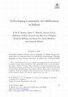 Research paper thumbnail of A Developing Community of Collaboration in Indiana