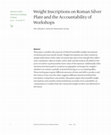 Research paper thumbnail of Weight Inscriptions on Roman Silver Plate and the Accountability of Workshops