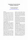 Research paper thumbnail of Separation of concerns through stratified architectures
