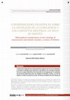 Research paper thumbnail of Consideraciones filosóficas sobre la ontología de la consciencia y los conceptos mentales: un siglo de debates