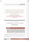 Research paper thumbnail of Aparecer, sentido y objetividad. A propósito del debate reciente sobre realismo, fenomenología y hermenéutica