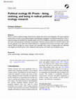 Research paper thumbnail of Progress Report in Political ecology III: Praxis - doing, undoing, and being in radical political ecology research