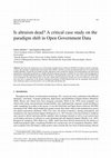 Research paper thumbnail of Is altruism dead? A critical case study on the paradigm shift in Open Government Data
