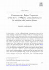 Research paper thumbnail of Apostolos Lampropoulos, “Contemporary Ruins, Fragments of the Lives of Others, Critical Intimacies in and out of Comfort Zones”, in Efterpi Mitsi et al. (eds): Ruins in the Literary and Cultural Imagination, London, Palgrave, 2019, p. 271-288.