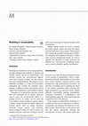 Research paper thumbnail of Modeling in Sustainability