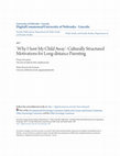 Research paper thumbnail of ‘Why I Sent My Child Away’