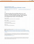 Research paper thumbnail of Understanding Parental Ethnotheories and Practices About Healthy Eating: Exploring the Developmental Niche of Preschoolers