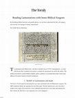 Research paper thumbnail of Reuven Kimelman, “Reading Lamentations with Inner-Biblical Exegesis,” TheTorah.com (13 July 2021): 1-8