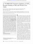 Research paper thumbnail of A 18F-MPPF PET normative database of 5-HT1A receptor binding in men and women over aging
