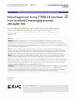Research paper thumbnail of Unpacking racism during COVID-19: narratives from racialized Canadian gay, bisexual, and queer men