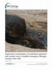 Research paper thumbnail of Segmental concatenation of individual signatures and context cues in banded mongoose (Mungos mungo) close calls