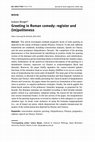 Research paper thumbnail of Greeting in Roman comedy: register and (im)politeness