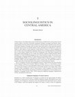 Research paper thumbnail of Sociolinguistics in Central America