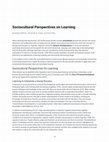 (PDF) Sociocultural perspectives on learning