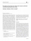Research paper thumbnail of Perceptions of Caucasian users about avian resources and beach restoration following hurricane Sandy
