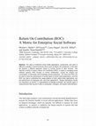 Research paper thumbnail of Return On Contribution (ROC): A Metric for Enterprise Social Software