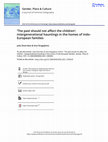Research paper thumbnail of ‘The past should not affect the children’: intergenerational hauntings in the homes of Indo-European families