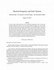 Research paper thumbnail of Election Frequency and Voter Turnout