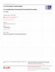 Research paper thumbnail of La revendication écocentriste d’un droit de la nature