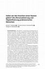 Research paper thumbnail of 2023 Kerstin P. Hofmann - Christina Sanchez-Stockhammer - Philipp W. Stockhammer, Sollen wir den Knochen einen Namen geben? (De-)Personalisierung und Objektifizierung prähistorischer Menschen. In: Theoriedenken in der Archäologie 1, 423–452.