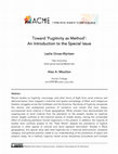 Research paper thumbnail of Toward 'Fugitivity as Method': An Introduction to the Special Issue