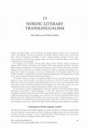 Research paper thumbnail of Nordic Literary Translingualism