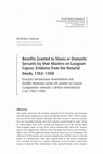 Research paper thumbnail of Coureas N Benefits granted to Slaves & Servants on Lusignan Cyprus