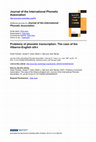 Research paper thumbnail of Problems of phonetic transcription: The case of the Hiberno-English slit-t