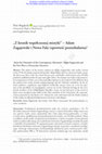 Research paper thumbnail of „Z kronik współczesnej mistyki” – Adam Zagajewski i Nowa Fala (opowieść postsekularna)