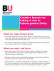 Research paper thumbnail of Creative Industries: taking a look at labour productivity
