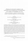 Research paper thumbnail of ¿Profesores de instrumento o profesores como instrumento? De lo transferencial a lo transformativo en los enfoques de la pedagogía uno-a-uno