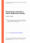 Research paper thumbnail of Disrupciones corporales y teoría. Reflexiones iniciales