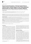 Research paper thumbnail of Experimental Evaluation of Dental Implant Biomechanics Given Certain Stages of the Fixing Substrate Deterioration by Video Image Correlation Method
