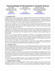 Research paper thumbnail of Teaching design for development in computer science